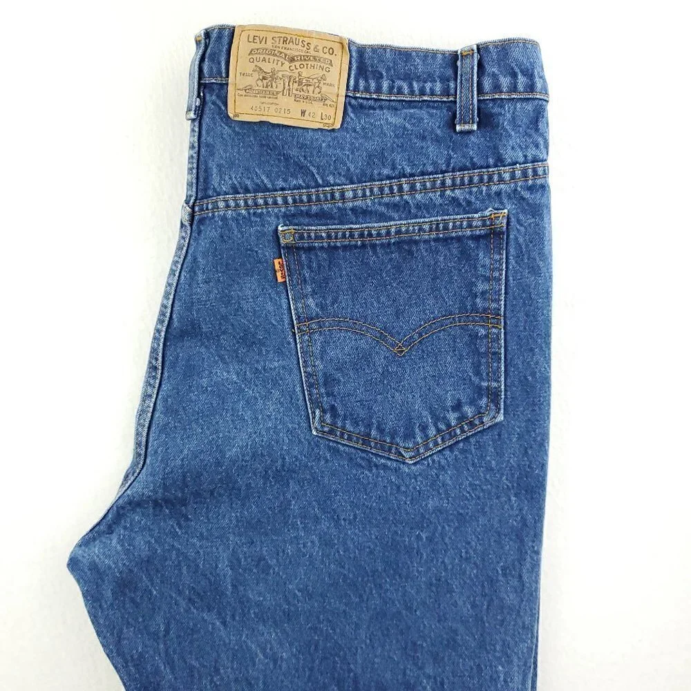 Levi's 517 Jeans Orange Tab Vintage USA Bootcut Denim Men's 